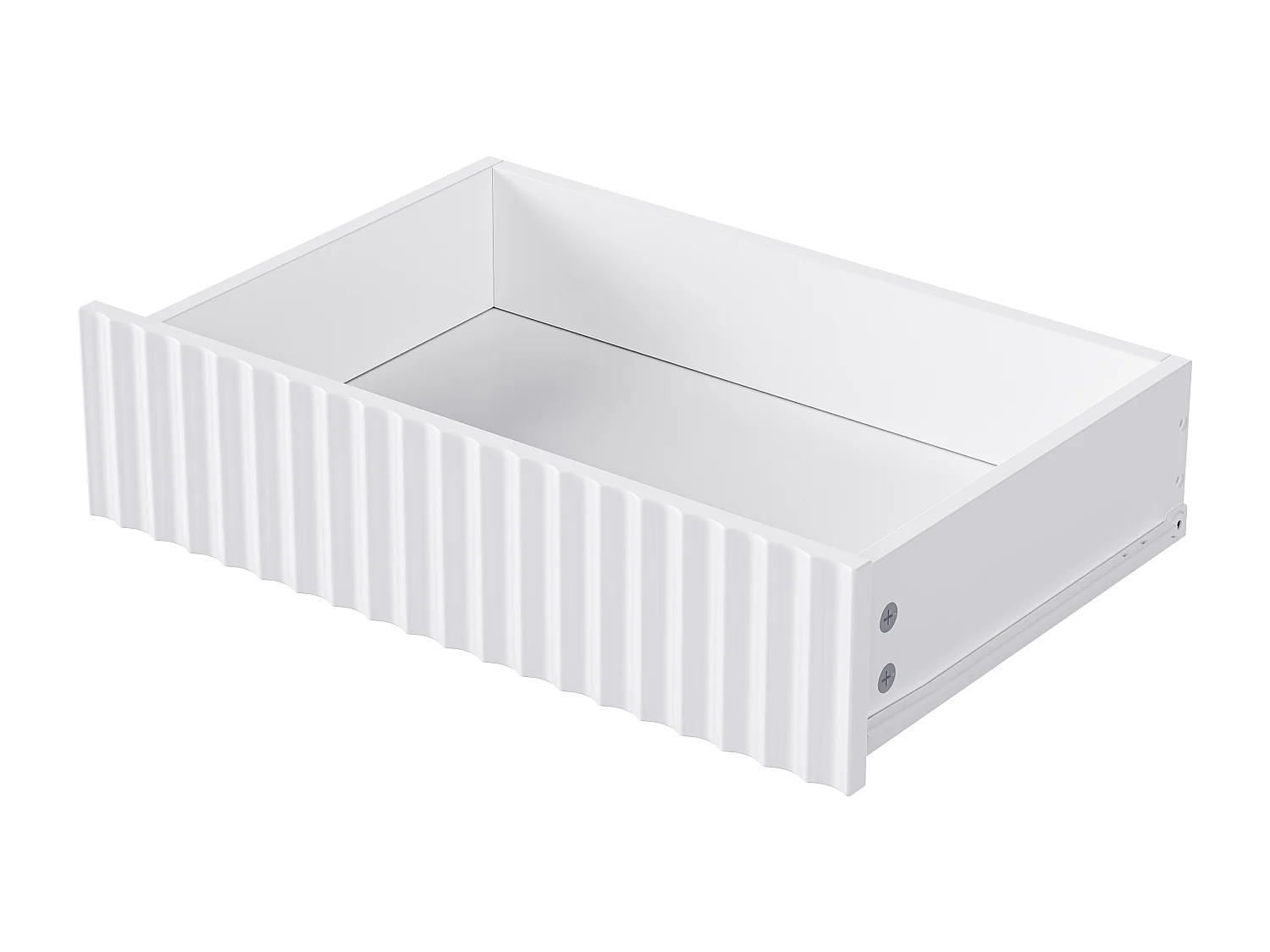 Vestiaire avec 2 tiroirs et 1 porte - 4 patères et banc à chaussures - blanc