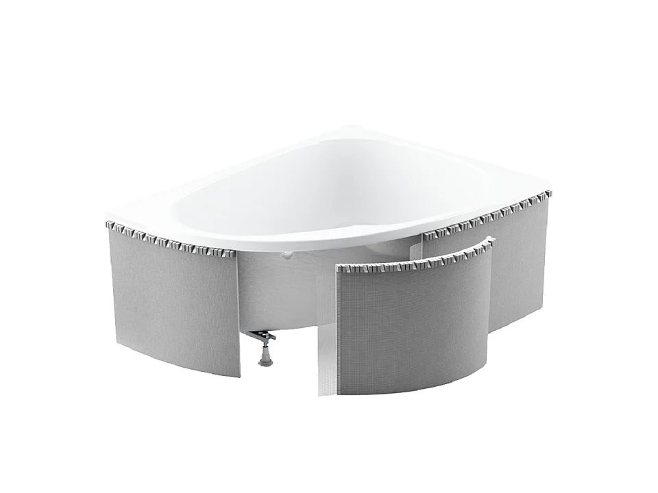 Badewanne Eckwanne AVITA SLIM 180x80 Rechts mit Styroporverkleidung | Ablauf & Füße GRATIS !