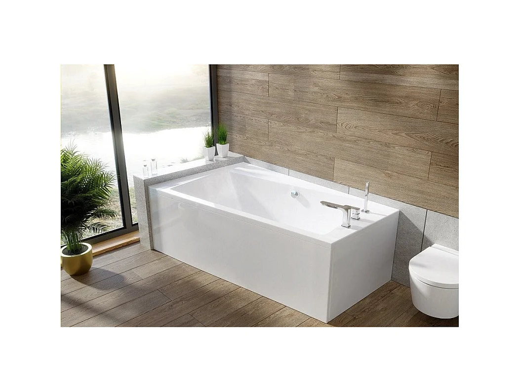 Hoekbadkuip INFINITY 170x110 links met piepschuimbekleding | Afvoer &amp; poten GRATIS!