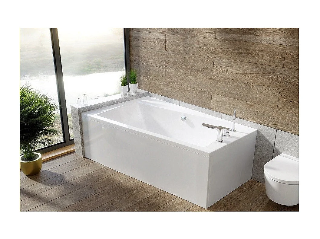 Badewanne Eckwanne INFINITY 170x110 Links mit Styroporverkleidung | Ablauf & Füße GRATIS !
