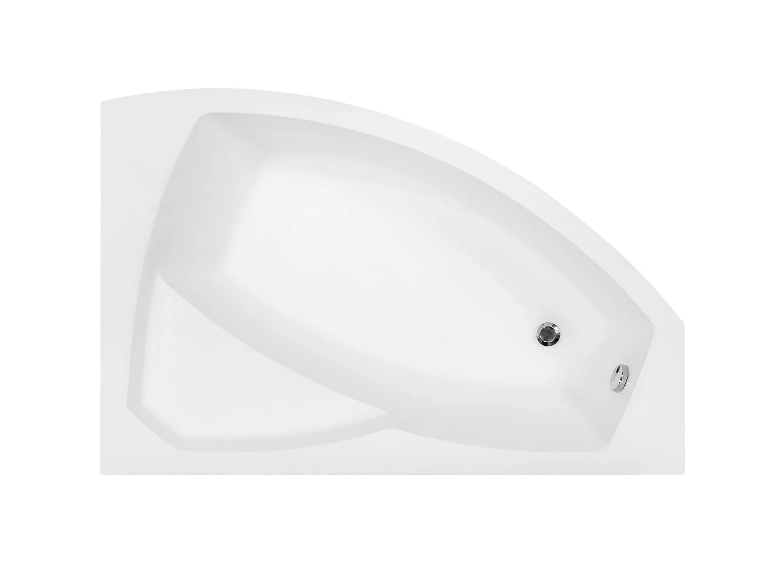 Badewanne Eckwanne RIMA 150x95 Rechts mit schwarzer Kopfstützen | Ablauf & Füße GRATIS !