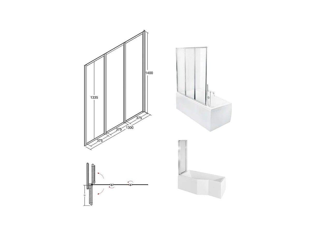 Badewanne Eckwanne INTEGRA 170x75 Rechts mit Styroporverkleidung und Glasabtrennung 3-teilig | Ablauf & Füße GRATIS !