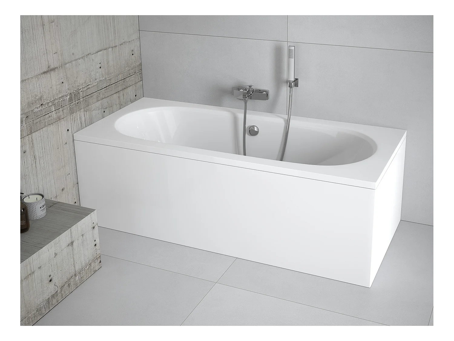 Badewanne Rechteck VITAE 160x75 | Ablauf & Füße GRATIS !