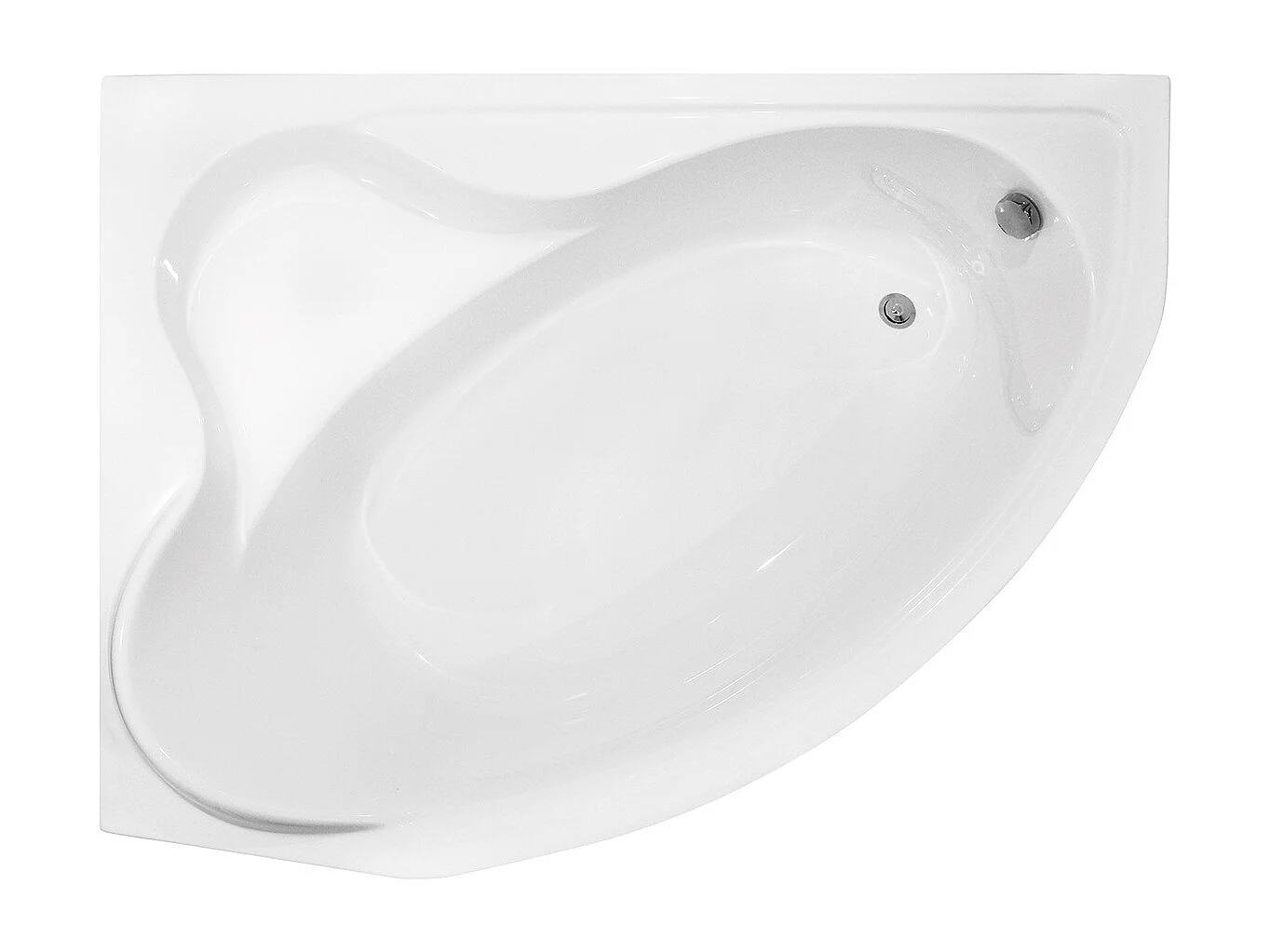 Hoekbadkuip DELFINA 166x107 links met piepschuimbekleding | Afvoer &amp; voeten GRATIS!