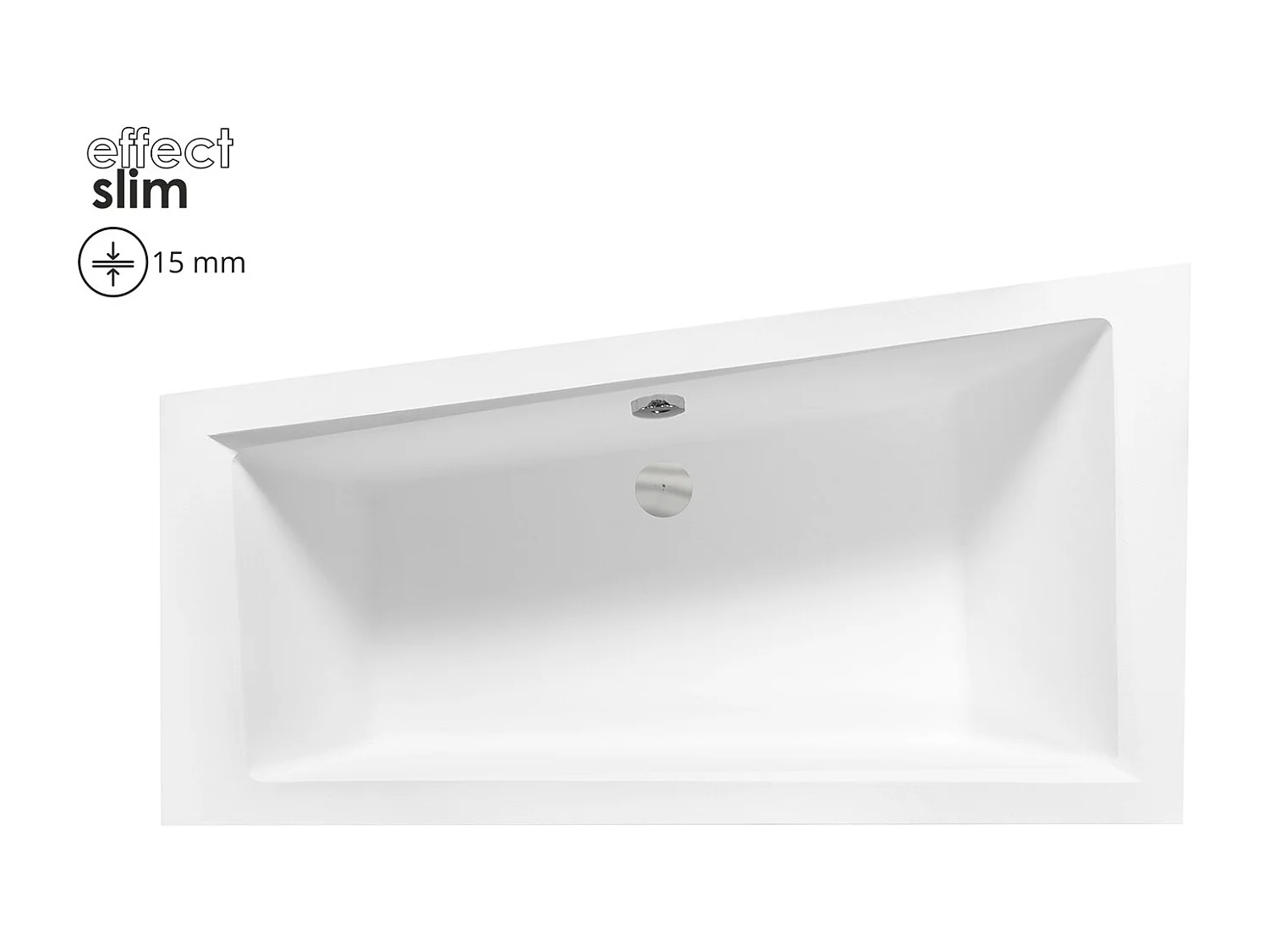 Badewanne Eckwanne INTIMA SLIM 180x125 Links mit Styroporverkleidung | Ablauf & Füße GRATIS !