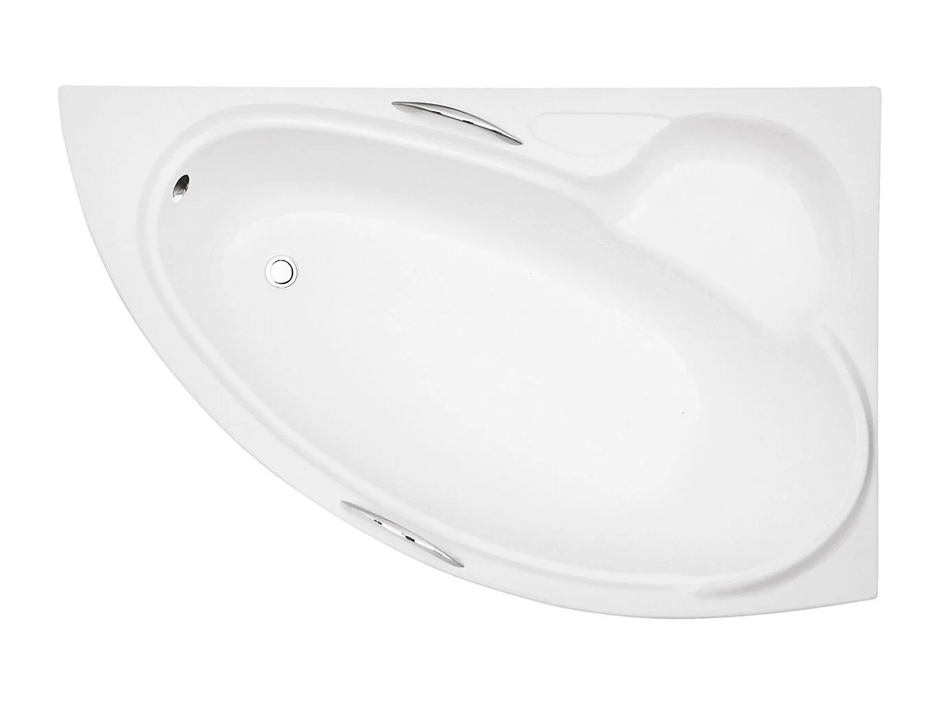 Hoekbadkuip BIANKA 150x95 rechts met piepschuim bekleding | Afvoer & voeten GRATIS!