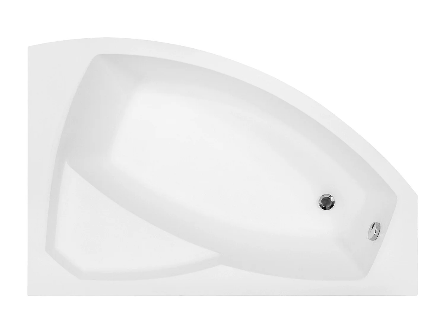 Badewanne Eckwanne RIMA 140x90 Rechts mit weißer Kopfstützen | Ablauf & Füße GRATIS !