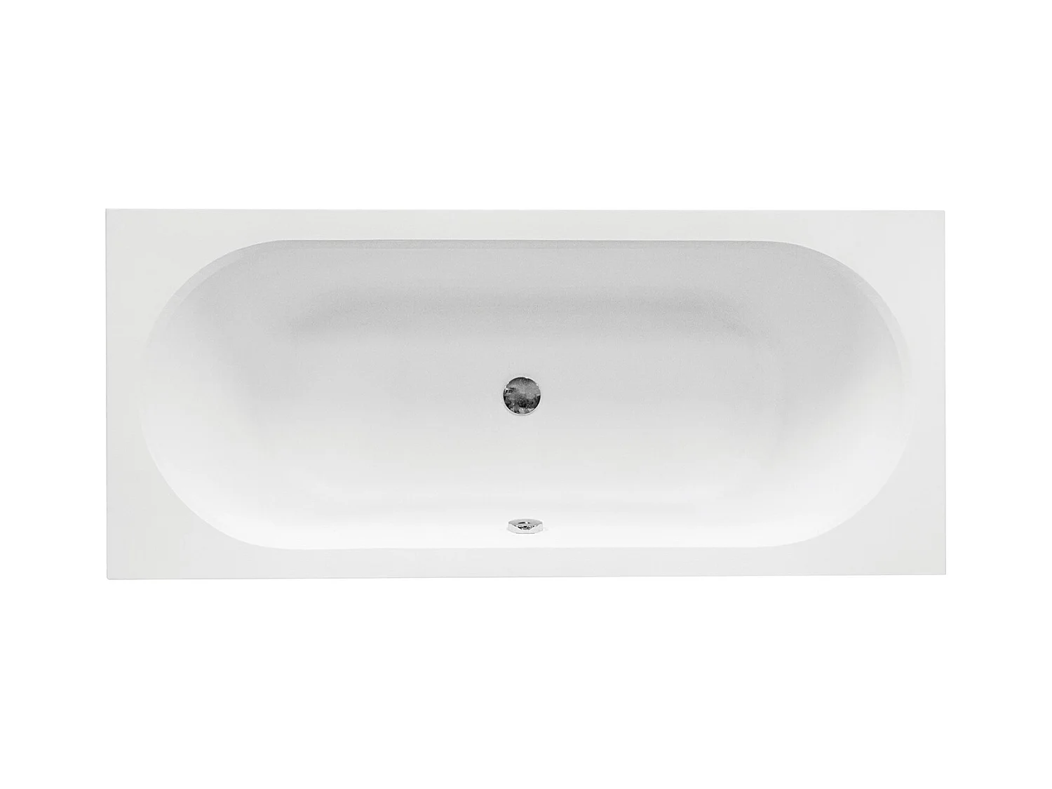 Baignoire rectangulaire 180x80 VITAE acrylique blanc + avec Tablier + Pieds + Vidage à chromé