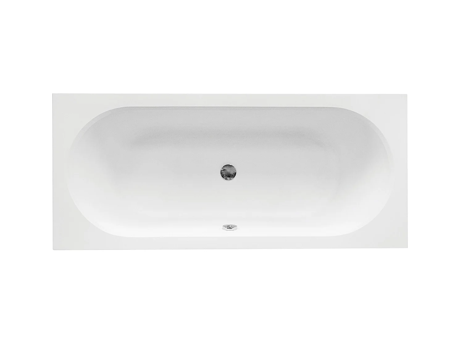 Baignoire rectangulaire 180x80 VITAE acrylique blanc + avec Tablier + Pieds + Vidage à chromé