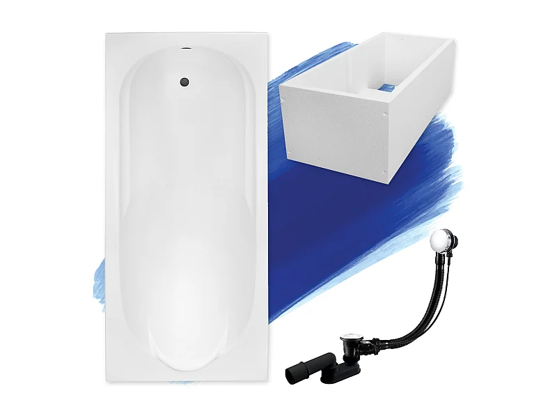 Badewanne Rechteck BONA 150x70 mit Wannenträger | Ablauf & Füße GRATIS !