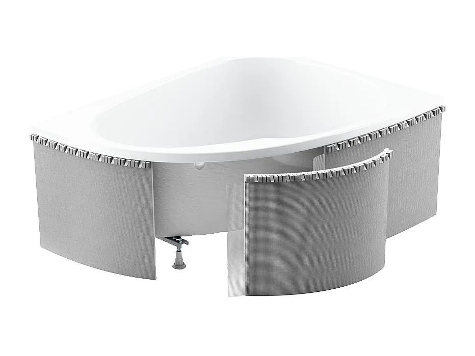 Badewanne Eckwanne RIMA 170x110 Links mit Styroporverkleidung | Ablauf & Füße GRATIS !