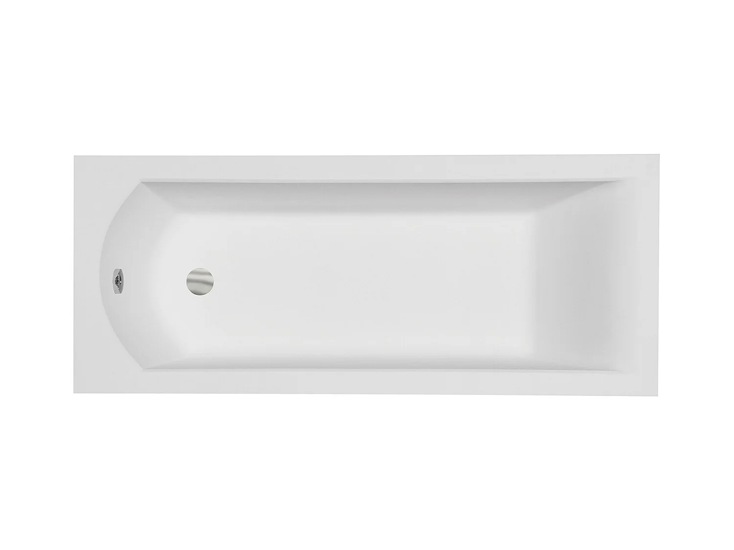 Baignoire rectangulaire 170x70 SHEA acrylique blanc, sans Habillage + Pieds + Vidage à chromé