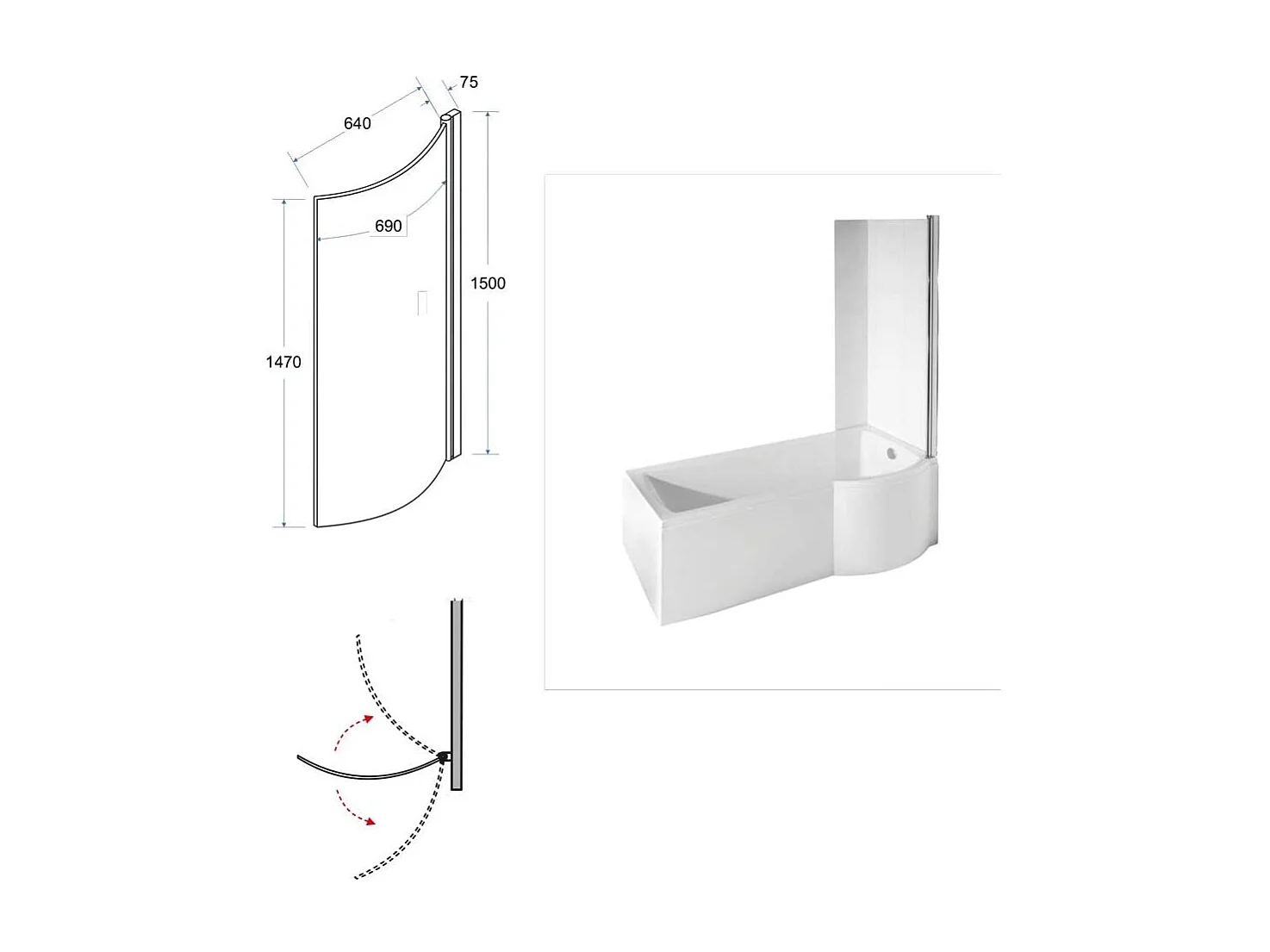 Badewanne Rechteck INSPIRO 150x70 Rechts mit Styroporverkleidung | Ablauf & Füße GRATIS !