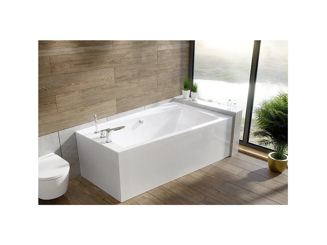 Hoekbad INFINITY 170x110 rechts met piepschuim bekleding | Afvoer &amp; voeten GRATIS!