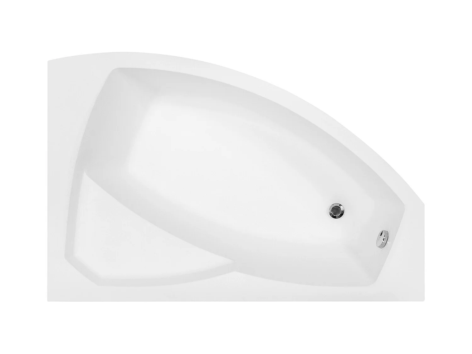 Badewanne Eckwanne RIMA 150x95 Rechts mit weißer Kopfstützen | Ablauf & Füße GRATIS !