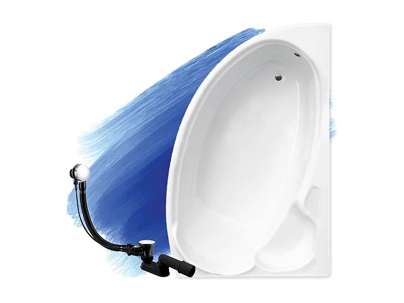 Badewanne Eckwanne FINEZJA 140x95 Rechts | Ablauf & Füße GRATIS !