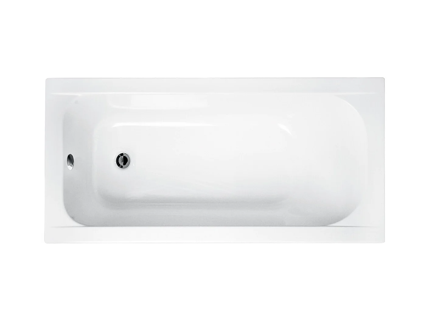 Baignoire rectangulaire 150x70 CONTINEA acrylique blanc + avec Tablier + Pieds + Vidage à chromé