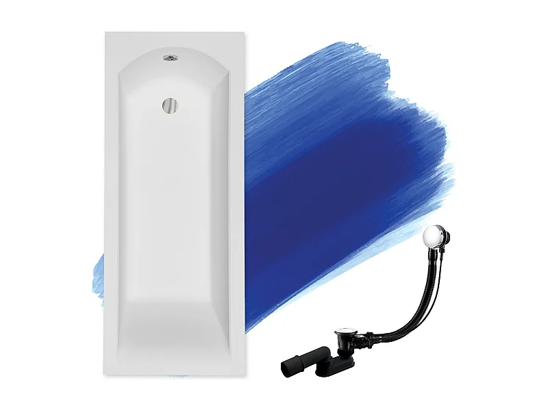 Rechthoekige badkuip SHEA SLIM 160x70 | Afvoer &amp; poten GRATIS!