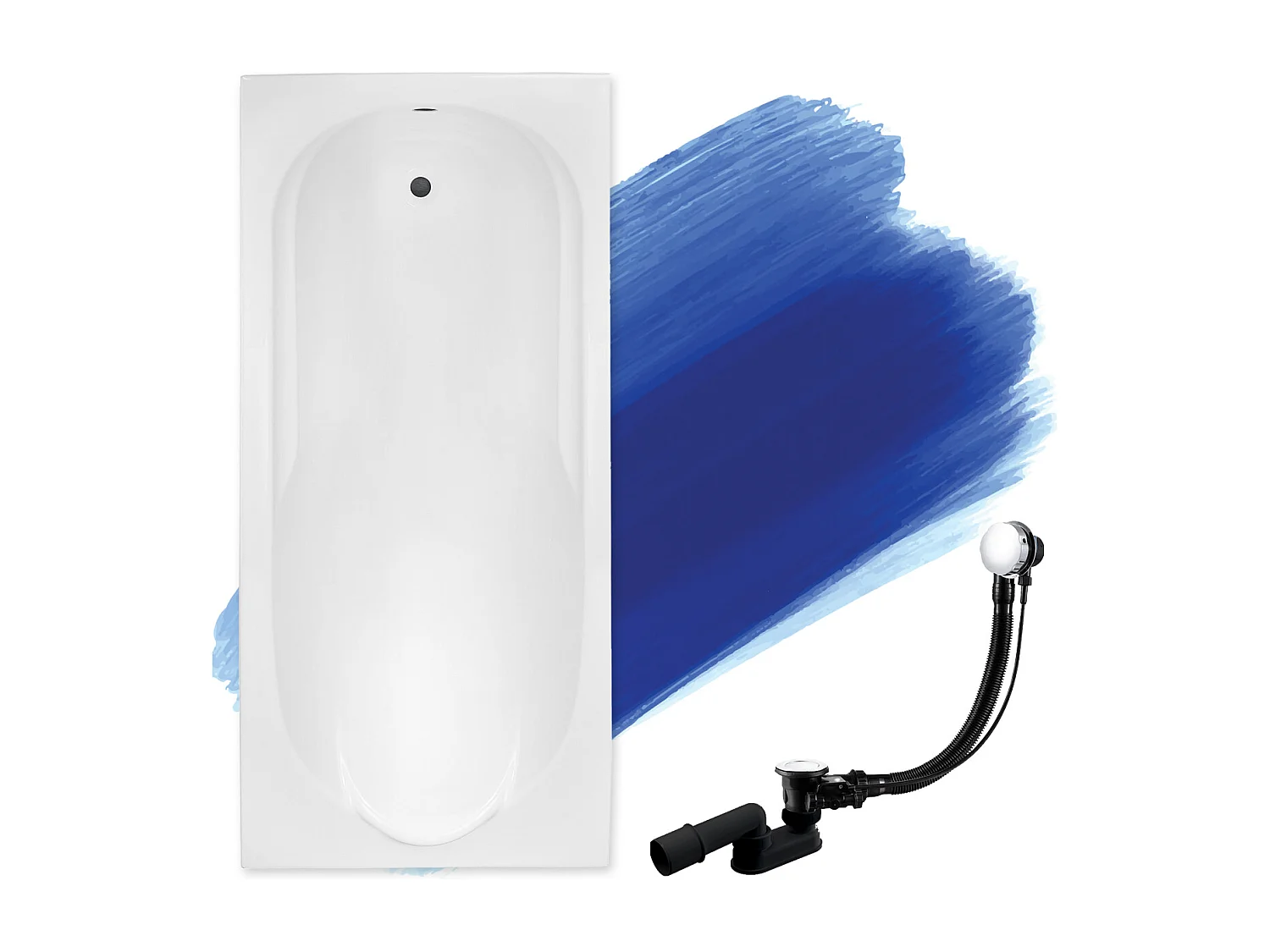 Badewanne Rechteck BONA 170x70 | Ablauf & Füße GRATIS !