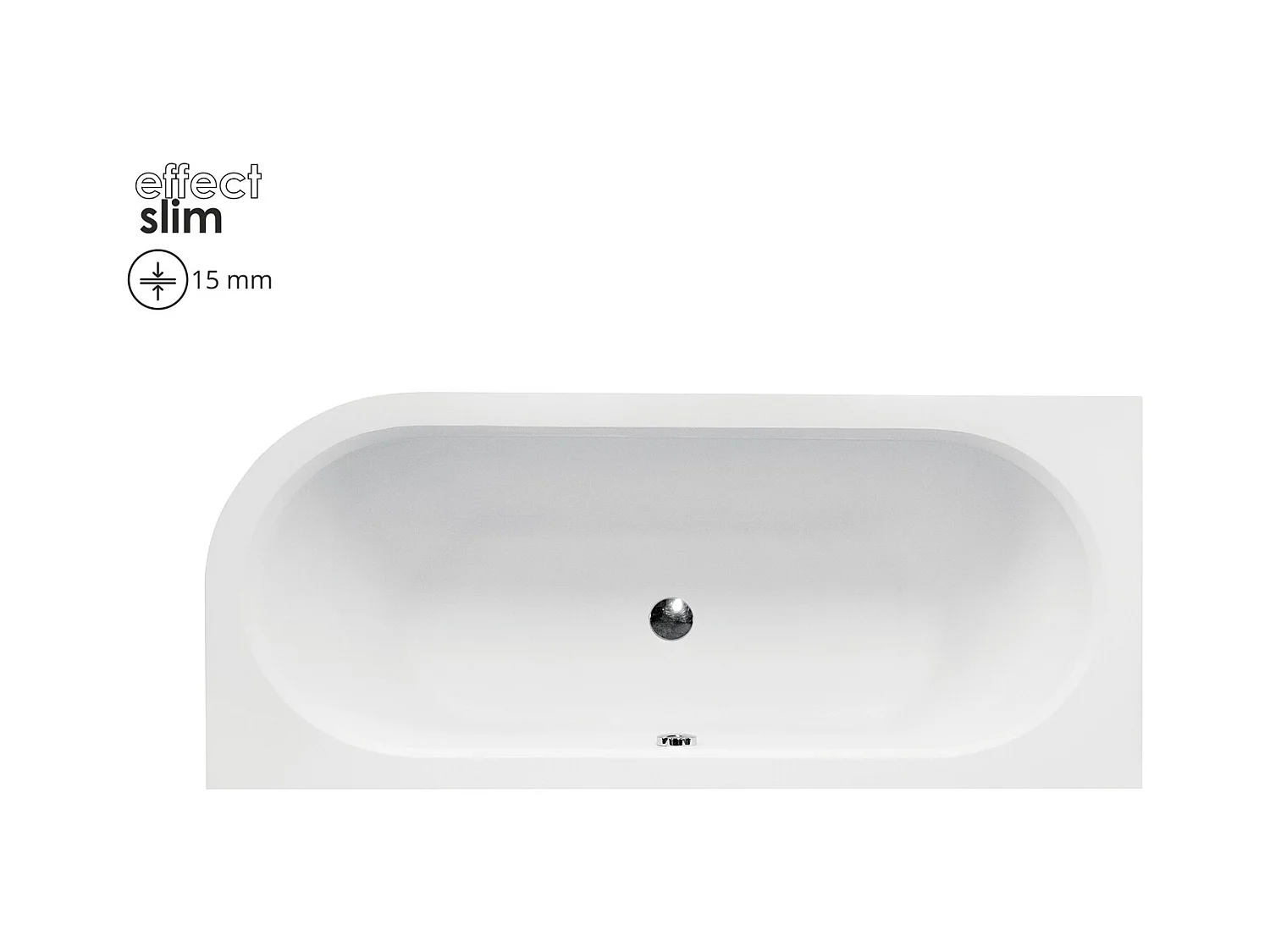 Badewanne Eckwanne AVITA SLIM 160x75 Links mit Styroporverkleidung Ablage 4cm | Ablauf & Füße GRATIS !