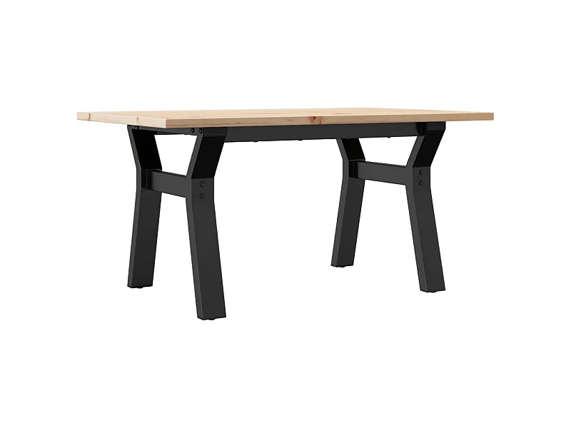 Table basse rectangulaire style marron 80 x 50 x 40 cm DEC036291