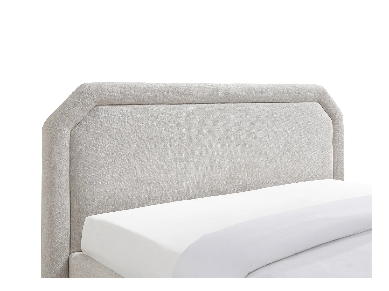 Letto con cassetti 140 x 190 cm - Tessuto - Beige + Materasso - INASTO