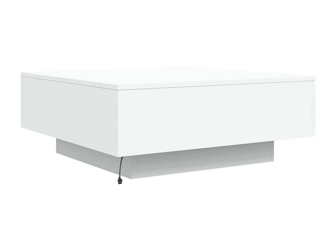 Table basse de salon bois blanche 80 x 80 x 31 cm DEC037600