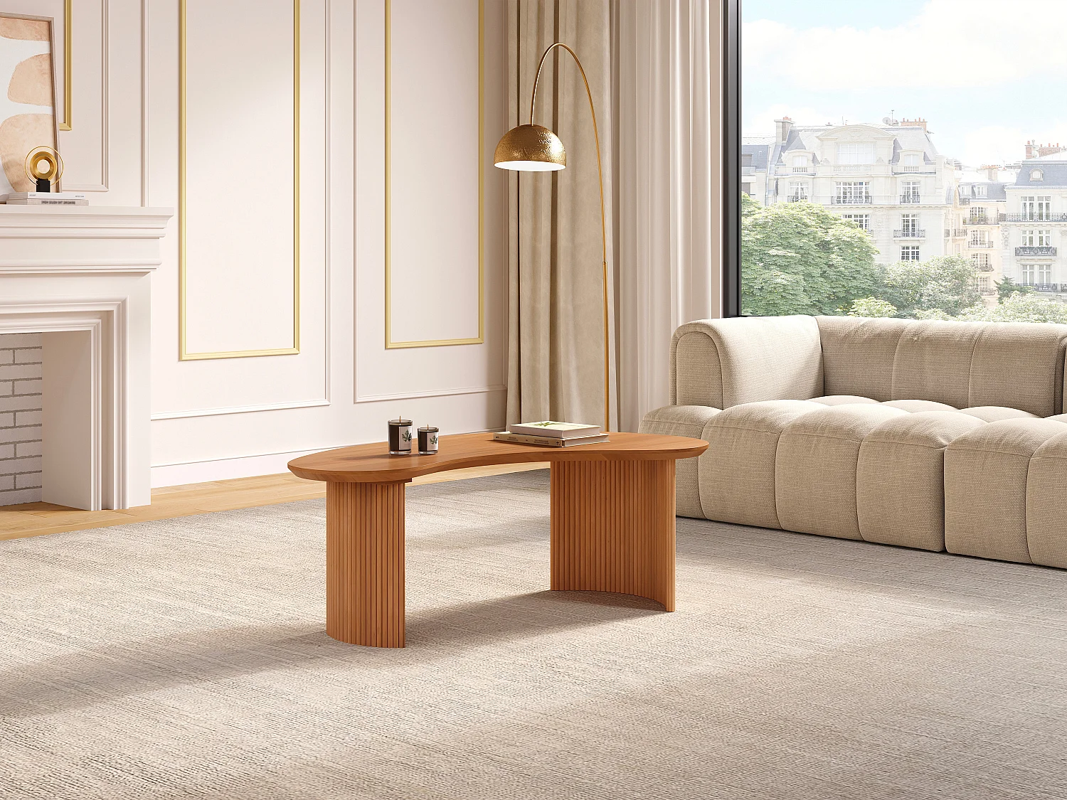 Table basse en bois de manguier - Naturel clair - TAMENIA de Maison Céphy