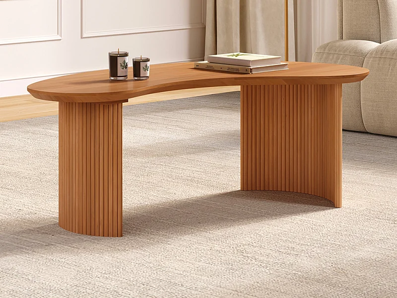 Table basse en bois de manguier - Naturel clair - TAMENIA de Maison Céphy