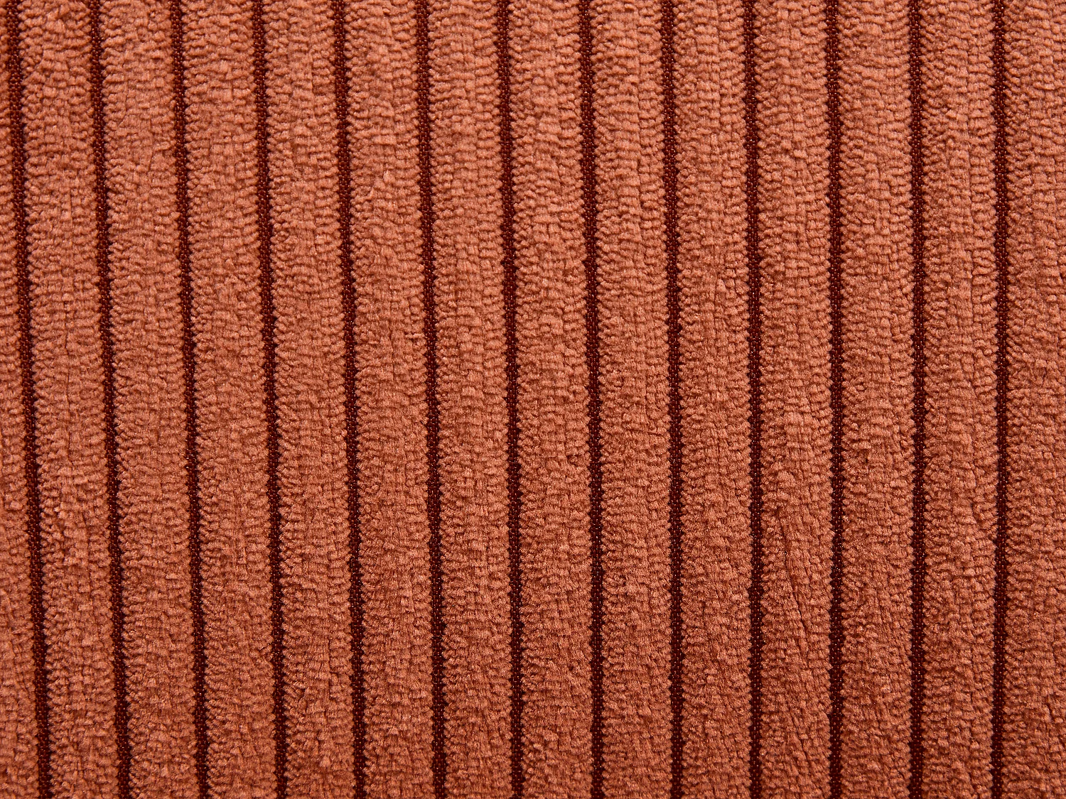 Lot de 2 tabourets en velours côtelé et métal noir - Hauteur réglable - Terracotta - LILIYA