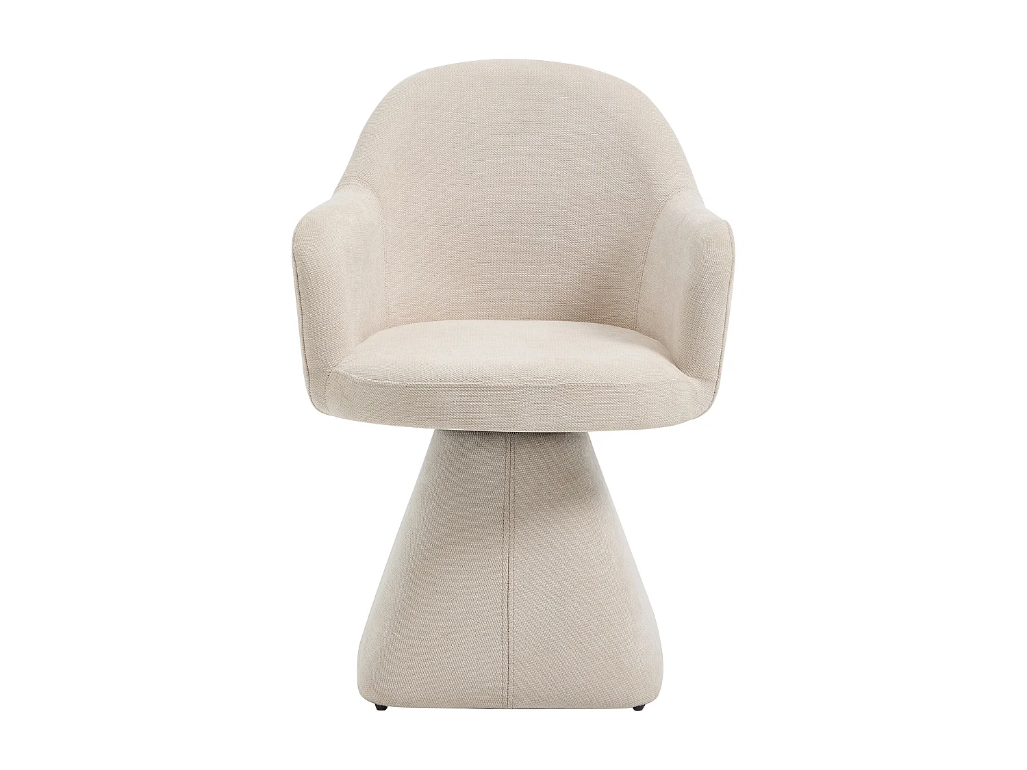 Chaise pivotante avec accoudoirs en tissu - Beige - VALYRA