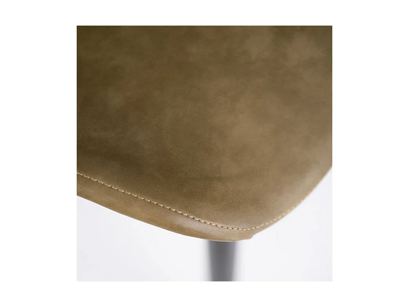 Set di 4 sedie eleganti in similpelle beige "Liam" soft touch vintage cm 45x55 83h