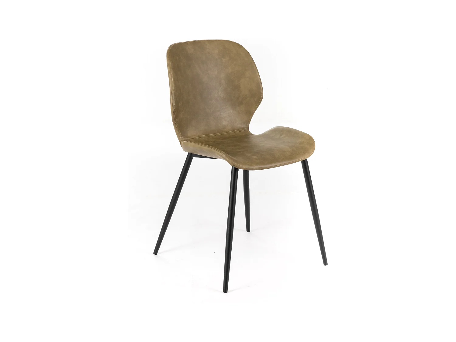 Ensemble de 4 chaises élégantes en similicuir beige "Liam" soft touch vintage cm 45x55 83h