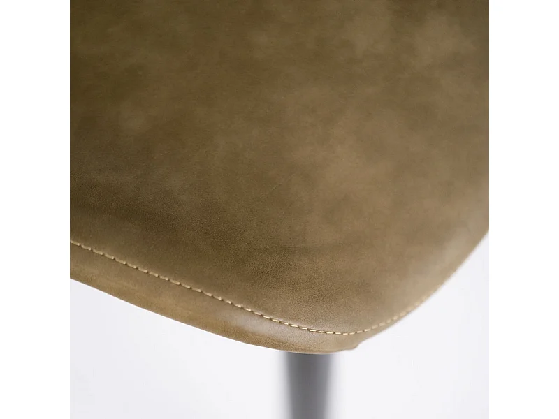 Set di 4 sedie eleganti in similpelle beige "Liam" soft touch vintage cm 45x55 83h