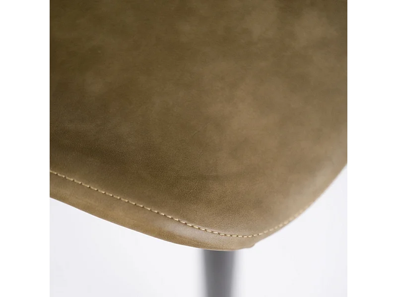 Set di 4 sedie eleganti in similpelle beige "Liam" soft touch vintage cm 45x55 83h