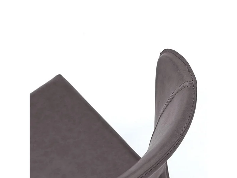 Set di 4 sedie moderne in similcuoio grigio scuro "Glicine" da soggiorno eleganti cm 56x49 82h