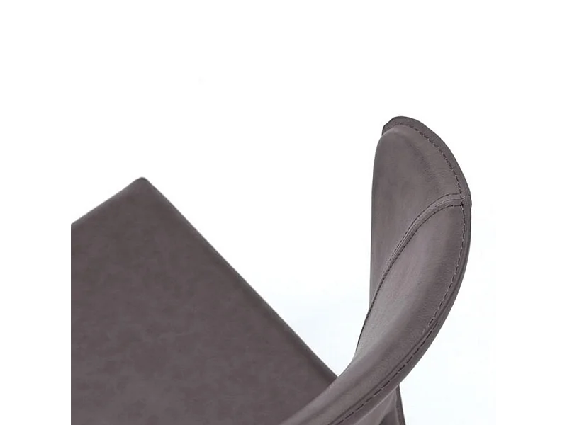 Set di 4 sedie moderne in similcuoio grigio scuro "Glicine" da soggiorno eleganti cm 56x49 82h