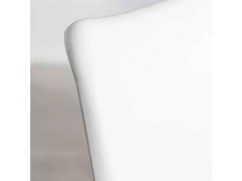 Set di 2 sedie imbottite in similpelle bianche "Stilezze" poltrone con gambe in legno cm 52x48,5 82h