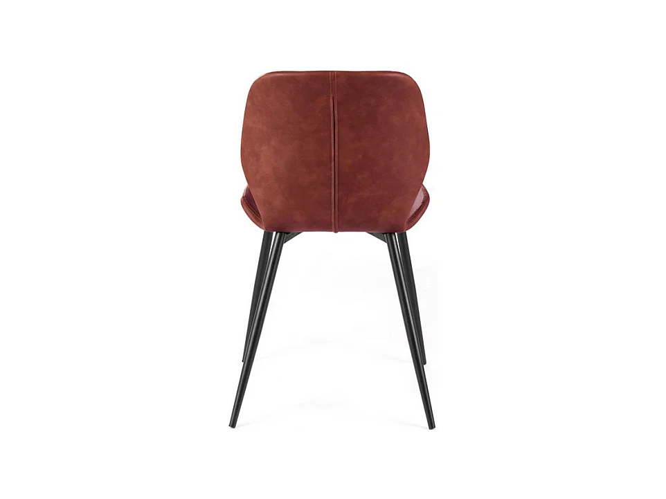 Set di 4 sedie eleganti in similpelle bordeaux "Liam" soft touch vintage cm 45x55 83h