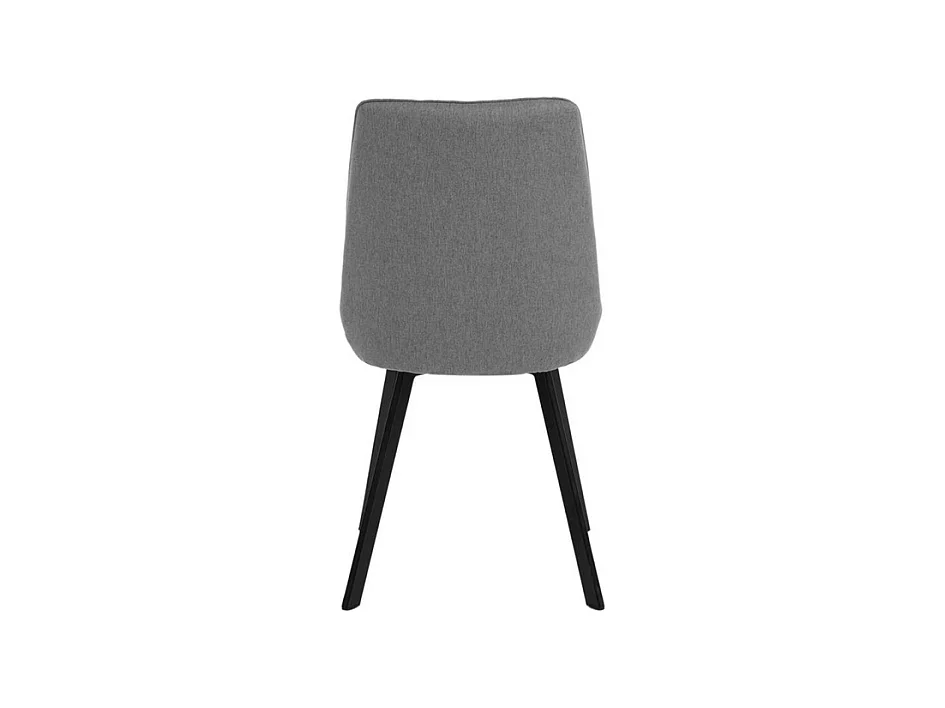 Set di 4 sedie moderne in tessuto grigio scuro da soggiorno "Woody" con gambe in metallo cm 46x57 80h