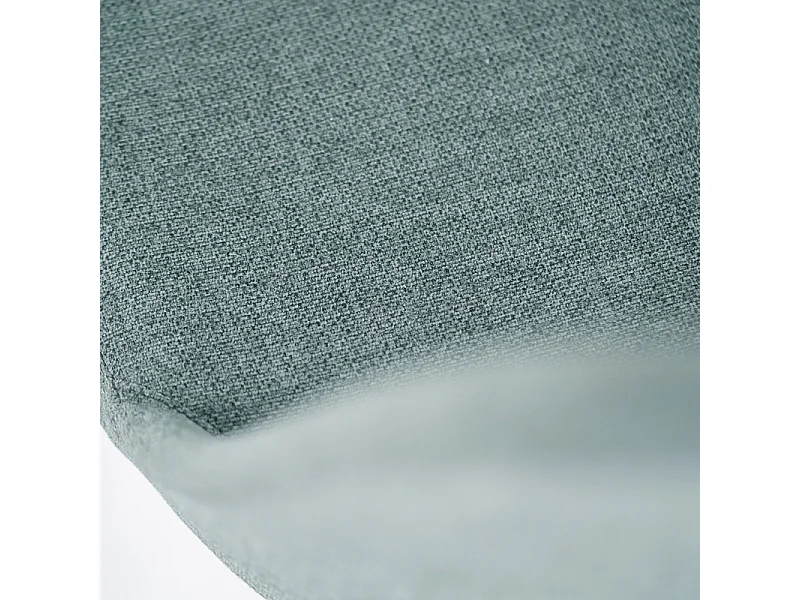 Set di 4 sedie moderne in tessuto verde acqua "Giglio" con gambe in metallo verniciato cm 46x55 85h