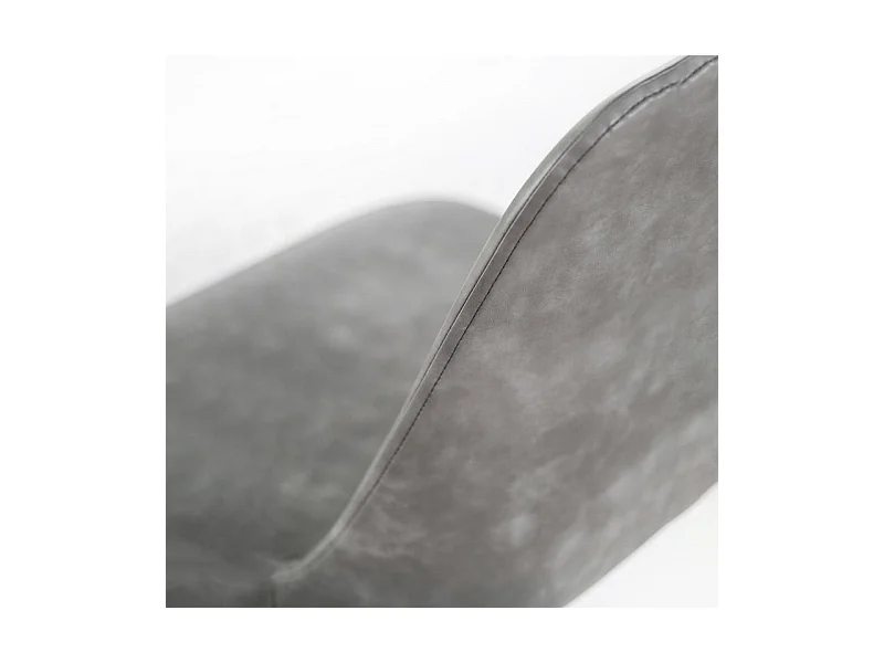 Ensemble de 4 chaises de salle à manger modernes gris clair « Damas » recouvertes de similicuir doux au toucher