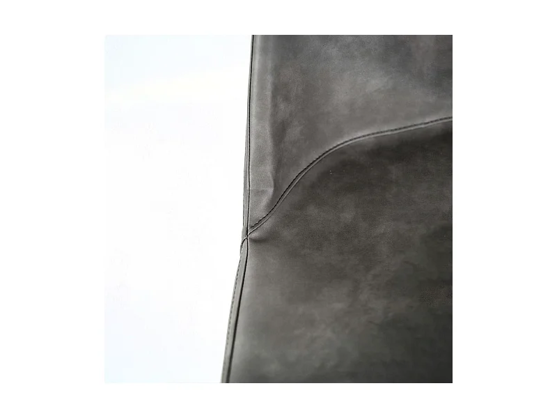 Ensemble de 4 chaises de salle à manger modernes gris clair « Damas » recouvertes de similicuir doux au toucher