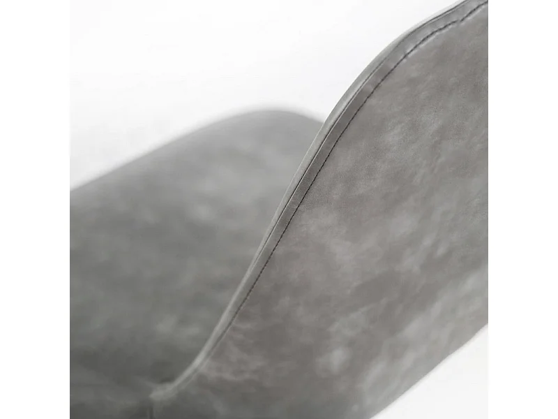 Set di 4 sedie moderne da pranzo grigio chiaro "Damasco" imbottite in similpelle soft touch