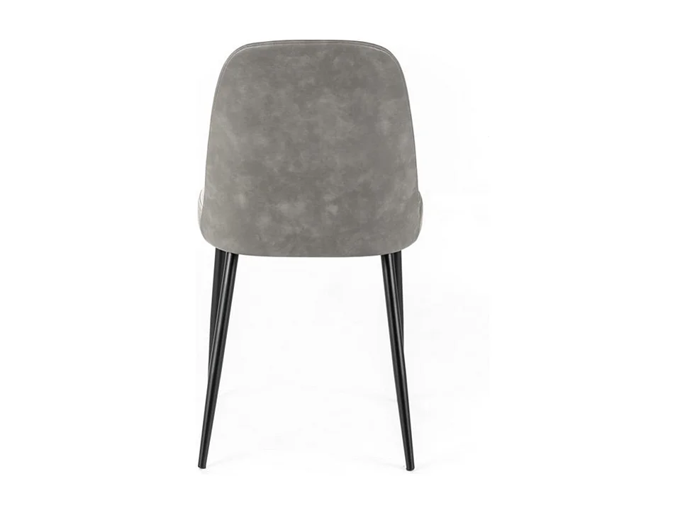 Set di 4 sedie moderne da pranzo grigio chiaro "Damasco" imbottite in similpelle soft touch