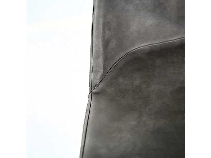 Set di 4 sedie moderne da pranzo grigio chiaro "Damasco" imbottite in similpelle soft touch