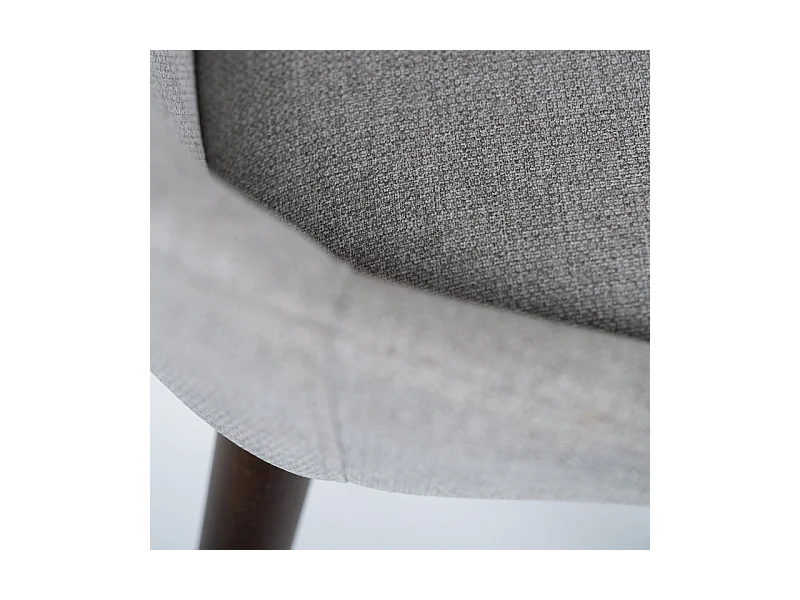 Lot de 4 chaises de salle à manger modernes en tissu gris clair "Zaira" structure en bois 49x58 cm 85h