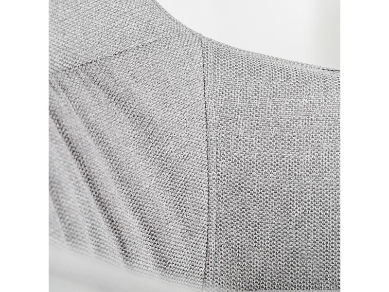 Set di 4 sedie imbottite "Anemone" poltrone moderne da soggiorno in tessuto grigio chiaro