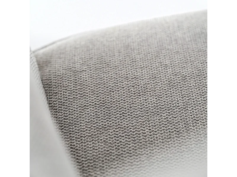 Komplet 4 krzeseł tapicerowanych "Anemone", nowoczesne fotele do salonu w tkaninie jasnoszarej