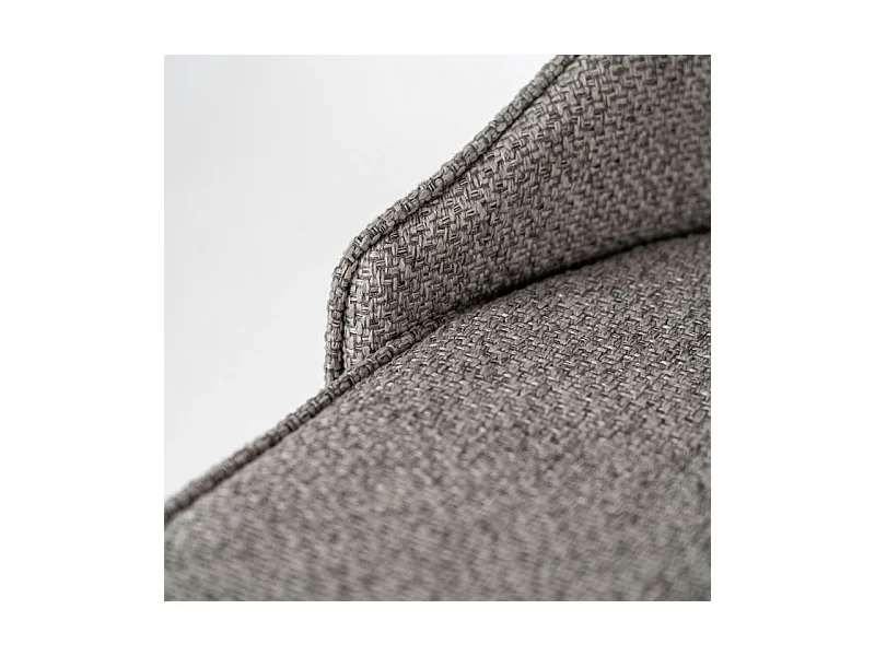 Lot de 4 chaises rembourrées « Edera », fauteuils modernes en tissu gris, 46x46 cm, 91h